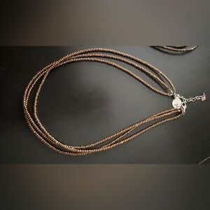 Silpada copper 3 strand  Beaded Necklace